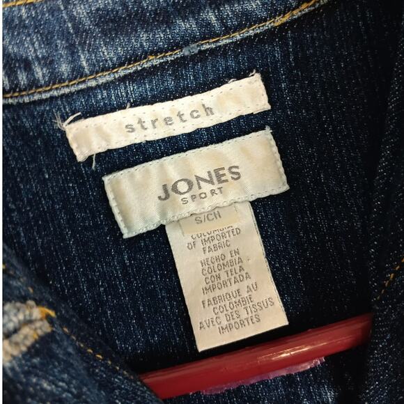 Jones New York Sport Vintage Jean Jacket Women Small Blue Button Denim Pockets - Picture 6 of 14